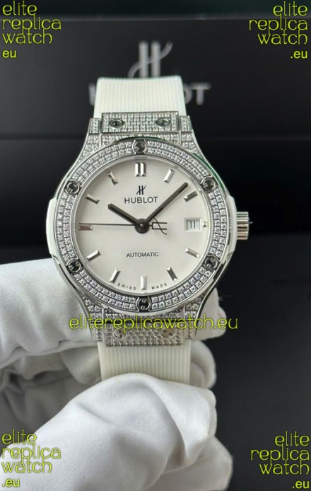Hublot Super Clone Classic Fusion Titanium 38MM 1:1 Mirror Replica Watch White Dial