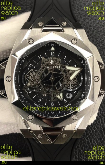 Hublot Big Bang Sang Bleu II 45MM 1:1 Mirror Replica Stainless Steel Watch