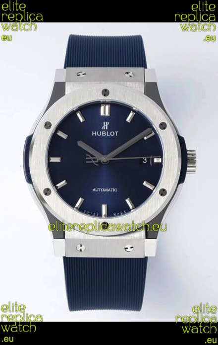 Hublot Classic Fusion Steel Blue Dial 42MM Swiss Replica Watch 1:1 Mirror Quality