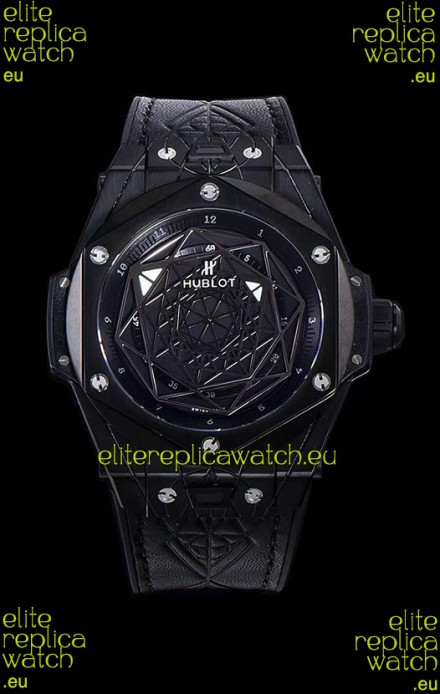 Hublot Big Bang One Click Sang Bleu 1:1 Mirror Replica in Ceramic Casing - 45MM Black Dial
