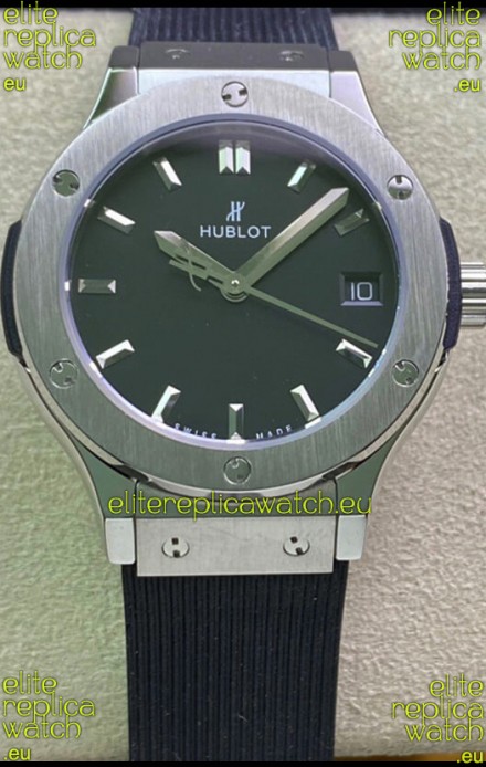 Hublot Classic Fusion Stainless Steel 33MM Black Dial Swiss Quartz Movement Watch 1:1 Mirror Quality