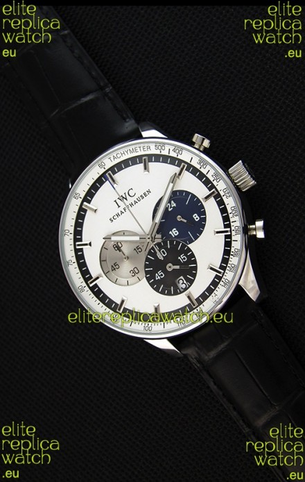 IWC Schaffhausen Japanese Replica Watch Quartz Movement in White Dial 