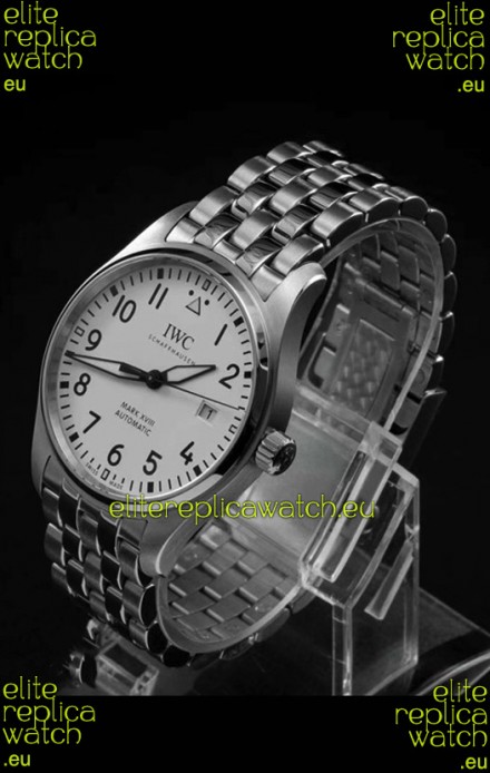 IWC MARK XVIII Swiss Replica Watch in 904L Steel White Dial 40MM - 1:1 Mirror Replica