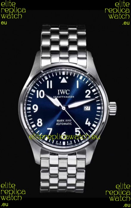 IWC MARK XVIII Le Petit Prince Edition in 904L Steel Blue Dial 40MM - 1:1 Mirror Replica