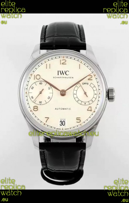 IWC Super Clone Portugieser Swiss 1:1 Mirror Replica Watch White Dial Steel Case Watch