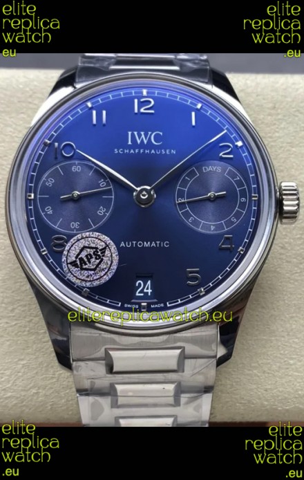 IWC Super Clone Portugieser Swiss 1:1 Mirror Replica Watch Blue Dial Steel Case Watch