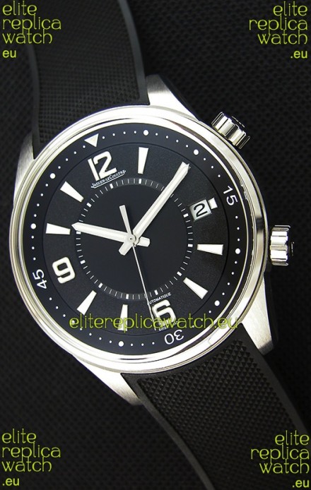 Jaeger-LeCoultre Polaris Black Dial Watch with Nylon Strap 1:1 Mirror Replica