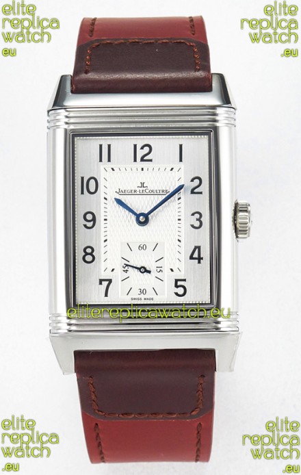 Jaeger-LeCoultre Reverso Super Clone DuoFace Black/White Steel Replica Watch 