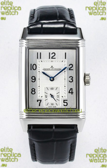 Jaeger-LeCoultre Reverso Super Clone DuoFace Black/White Steel Replica Watch 