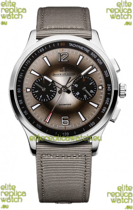 Jaeger LeCoultre Polaris Q902843J Chronograph Grey Dial Nylon Strap Swiss Replica Watch 