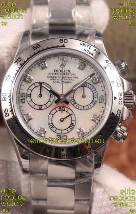 Rolex Cosmograph Daytona 116509 Pearl Dial Cal.4130 Movement - 904L Steel Watch
