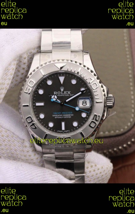Rolex Yachtmaster Grey Dial 1:1 Swiss Replica Watch 37MM in 904L Steel Casing