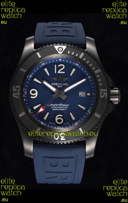 Breitling Superocean Automatic 46 Black Steel - Blue Dial in DLC Coated Casing 