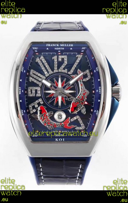 Franck Muller Vanguard KOI V45 YT SC DT AC BL KOI 2 Swiss Replica Watch 