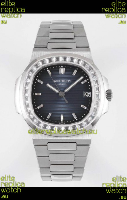 Patek Philippe Nautilus 5711/1A Blue Dial 1:1 Mirror Swiss Replica Watch in 904L Steel 