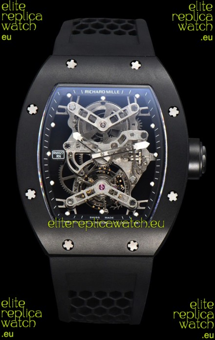 Richard Mille RM027 Rafael Nadal Titanium Casing with Genuine Swiss Tourbillon Movement Super Clone