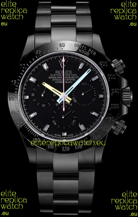 Rolex Daytona Blaken 1:1 Swiss Mirror Replica Black Dial Cal.4130 Movement (WITH BOX) 
