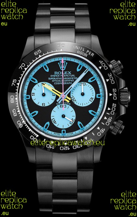 Rolex Daytona Blaken 1:1 Swiss Mirror Replica Black Dial Cal.4130 Movement (WITH BOX) 