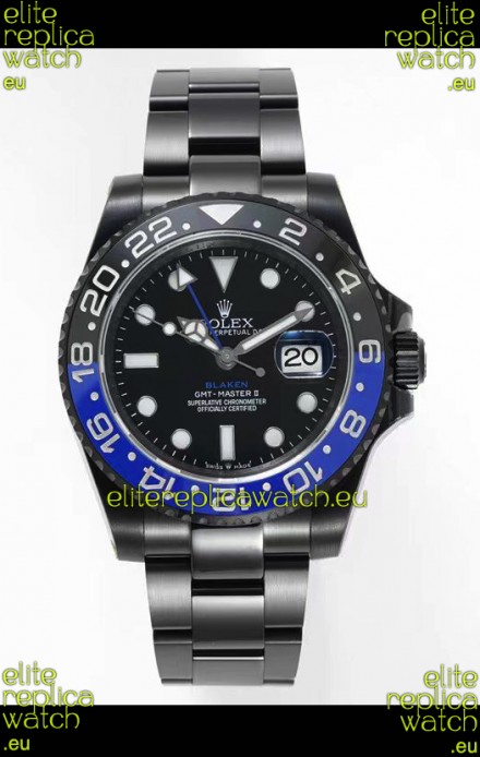 Rolex GMT Masters II REF.126710BLRO Batman BLAKEN Swiss Replica - 904L Steel in DLC Coating