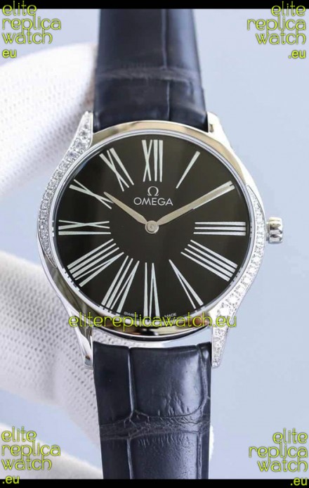 Omega De Ville Tresor Edition Swiss Quartz Watch 36MM Steel Casing Black Dial