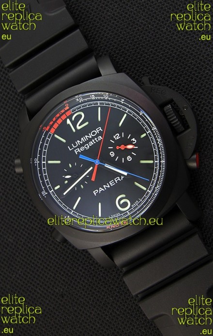 Panerai Luminor Regatta Japanese Replica Watch in PVD Case