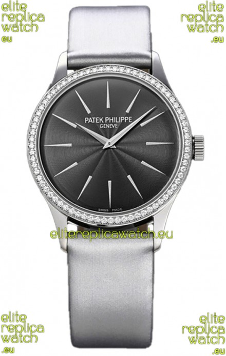 Patek Philippe Calatrava 4997 Ladies Steel Case Grey Dial with Swiss Automatic Movement Watch