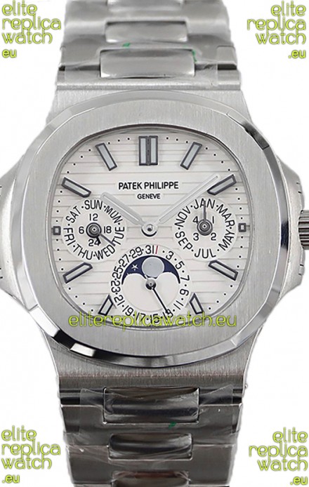 Patek Philippe Nautilus 5740 Perpetual Calendar Stainless Steel White Dial Swiss Replica Watch 