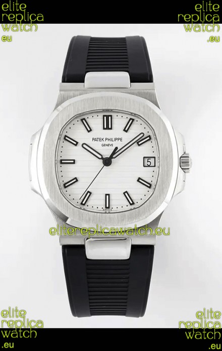 Patek Philippe Nautilus 5711/1A-011 1:1 Mirror Swiss Replica Watch in White Dial 904L Steel