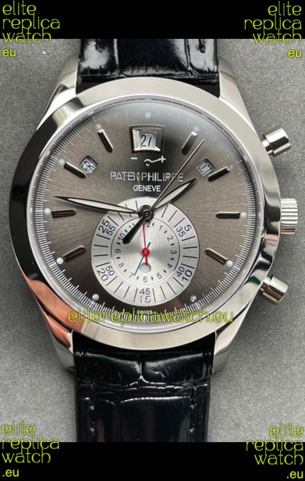 Patek Philippe Super Clone 5960P Annual Calandar Chronograph Steel Dial 1:1 Mirror Swiss Replica Watch
