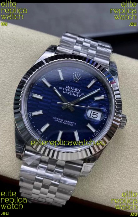 Rolex Datejust Cal.3235 Movement 1:1 Mirror Replica 904L Steel 41MM - Blue Fluted Motif Dial