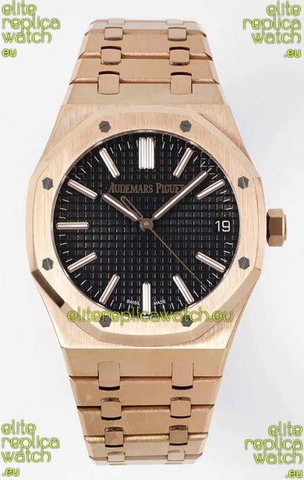 Audemars Piguet Royal Oak 15510 50th Anniversary 41MM Black Dial Rose Gold 41MM 1:1 Mirror Replica