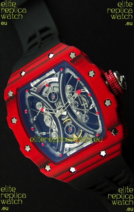 Richard Mille RM53-01 Pablo Mac Donough Red Carbon Case Swiss Replica Watch 
