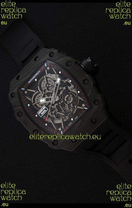 Richard Mille RM35-2 Rafael Nadal Forged Carbon Case with Black Strap