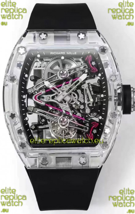 Richard Mille RM38-02 Sapphires Bubba Watson Black Rubber Tourbillon Movement 1:1 Mirror Replica
