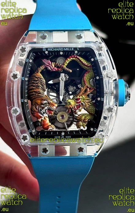 Richard Mille RM51-01 Sapphires Crouching Tiger Hidden Dragon Tourbillon Movement 1:1 Mirror Replica