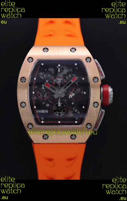 Richard Mille RM011-FM Felipe Massa Rose Gold Casing Swiss Replica Watch