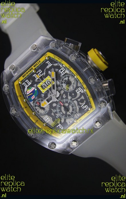 Richard Mille RM056-1 Tourbillon Felipe Massa Chronograh Yellow Bezel Watch