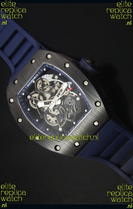 Richard Mille RM055 Ceramic Case Watch in Blue Inner Bezel