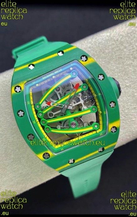 Richard Mille RM59-01 Genuine Tourbillon Movement in Green NTPT Carbon Casing