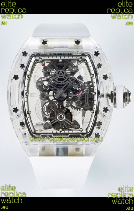 Richard Mille Super Clone 56-01 Transparent Sapphires Casing with Genuine Tourbillon Watch