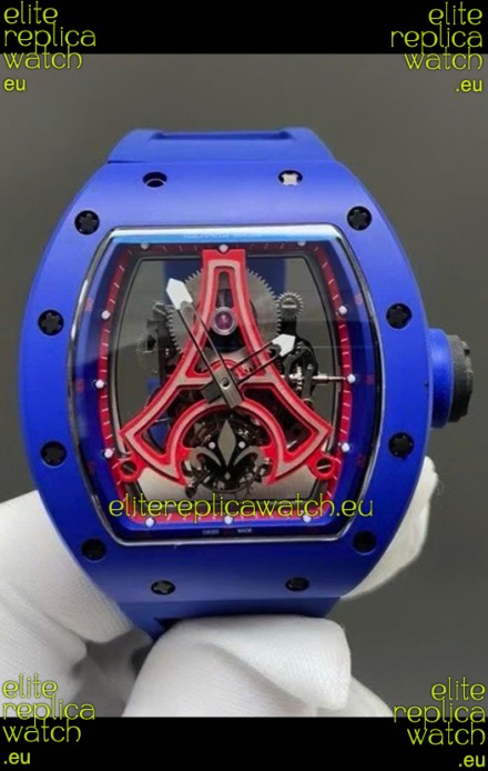 Richard Mille RM52-03 Paris Saint-Germain Tourbillon Blue Ceramic Swiss Replica Watch 