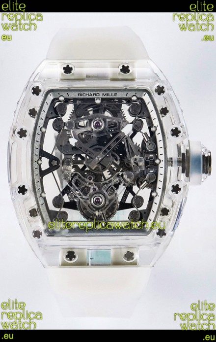 Richard Mille Super Clone 56-01 Transparent Sapphires Casing with Genuine Tourbillon Watch