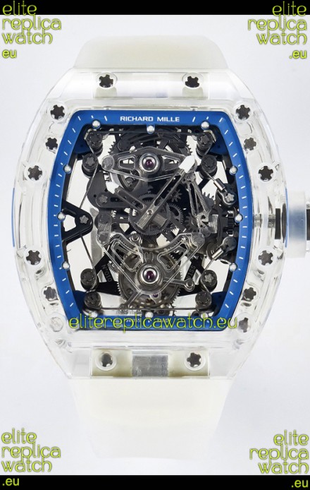 Richard Mille Super Clone 56-01 Transparent Sapphires Casing with Genuine Tourbillon Watch
