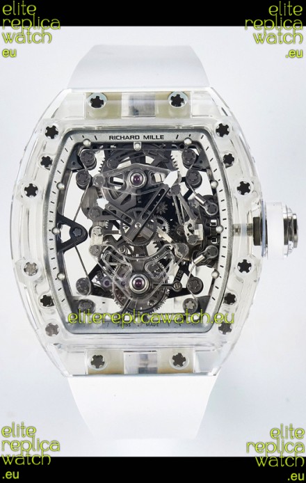 Richard Mille Super Clone 56-01 Transparent Sapphires Casing with Genuine Tourbillon Watch