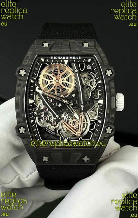 Richard Mille Super Clone 27-05 Black Carbon Casing Swiss Replica Watch 