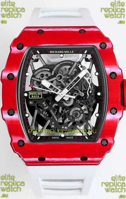 Richard Mille RM35-02 Rafael Nadal Carbon Fiber Casing with Genuine Tourbillon Super Clone Watch