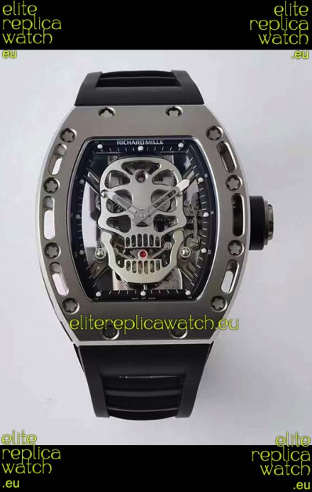 Richard Mille RM052 Skull Genuine Tourbillon Edition Watch in Titanium Casing 