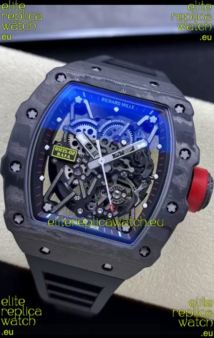 Richard Mille RM35-02 Rafael Nadal Carbon Fiber Casing with Genuine Tourbillon Super Clone Watch