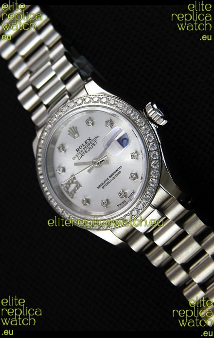 Rolex Datejust Ladies Star Diamonds Markers Swiss Watch CAL.2236 Movement 1:1 Mirror Replica