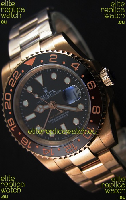 Rolex GMT Masters II 126715CHNR Everose Gold Swiss Replica 1:1 Mirror Watch